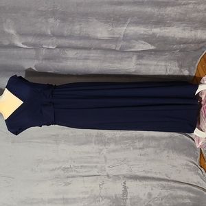 NY COLLECTION Plus Size Ruched Empire Maxi Dress Size US2X